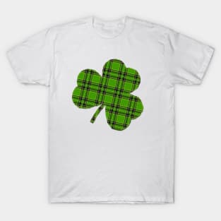 St Patrick's Day Irish Green Flannel Shamrock T-Shirt